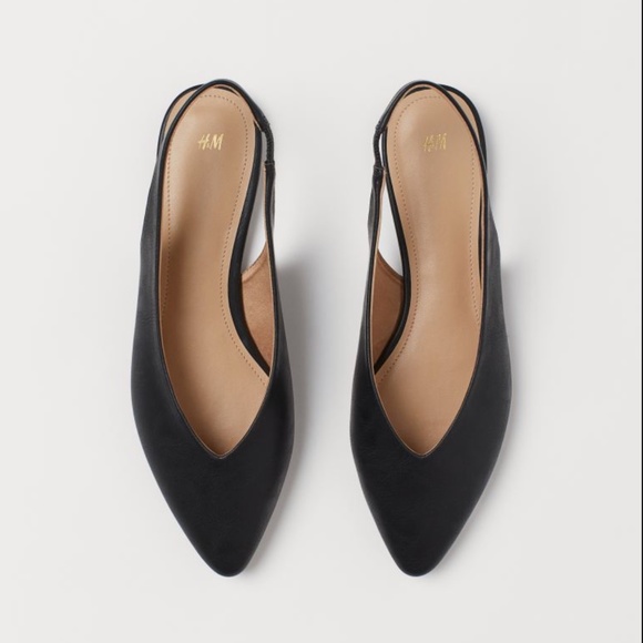 H&M Shoes - H&M Black Slingback Pointed Flats